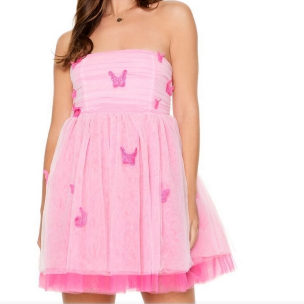 Forever 21 Pink Strapless Dress